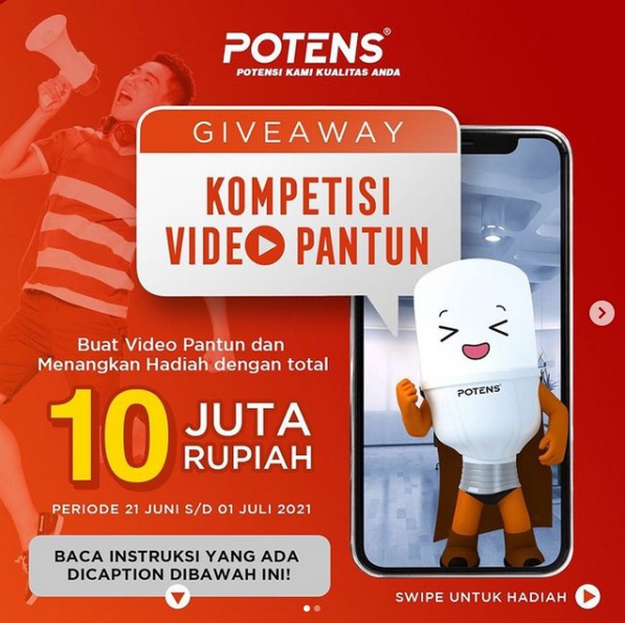 Lomba Pantun Potens Berhadiah Sepeda Lipat, TV LED, dll Total 10 Juta