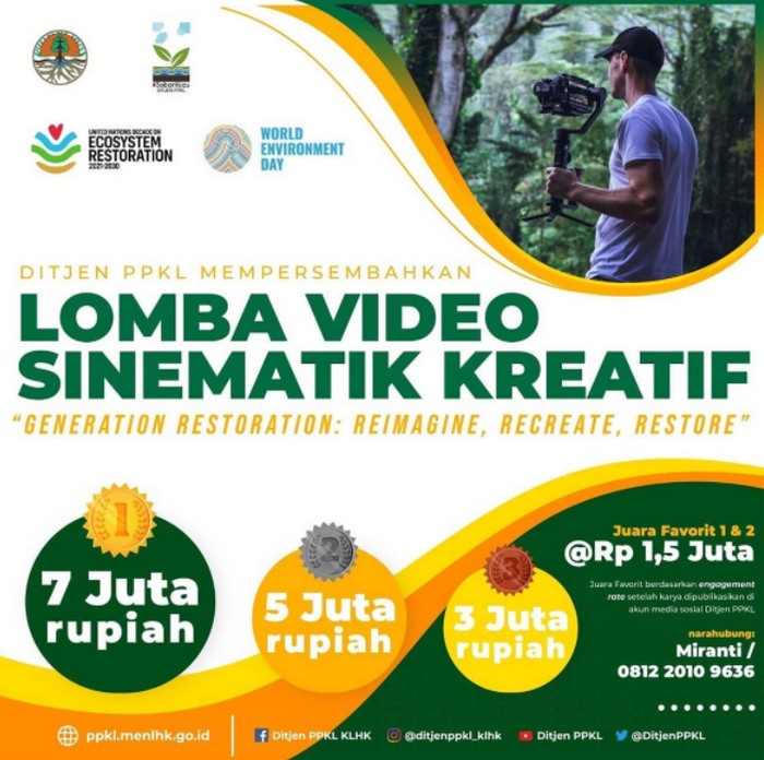 Lomba Video Sinematik Ditjen PPKL Berhadiah Uang Total 18 Juta