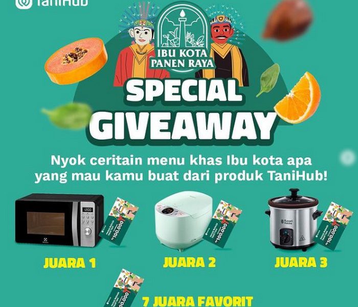 Promo Special Giveaway Tanihub Berhadiah Oven, Digital Rice Cooker, dll