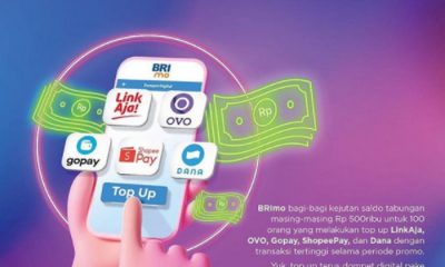 Promo Top Up Pakai BRImo Berhadiah Saldo Tabungan Total 50 Juta