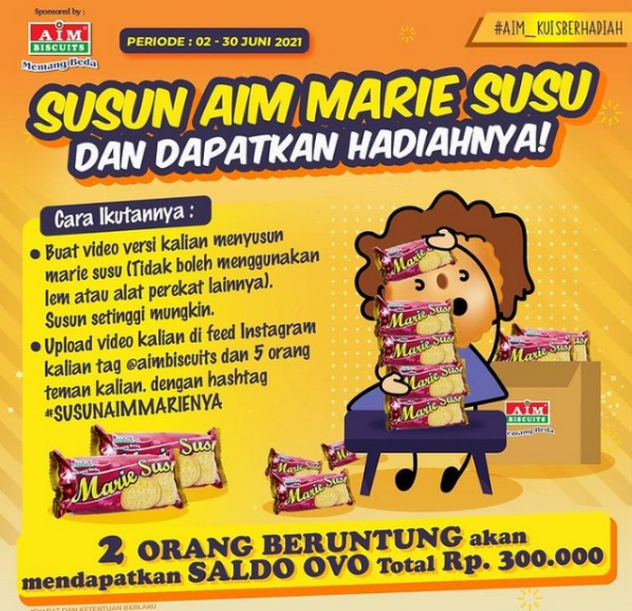 Susun Aim Marie Susu Setinggi Mungkin Menangin Saldo OVO Total 300K