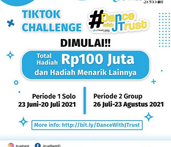 TikTok Challenge Dance With J Trust Total Hadiah Rp 100 Juta