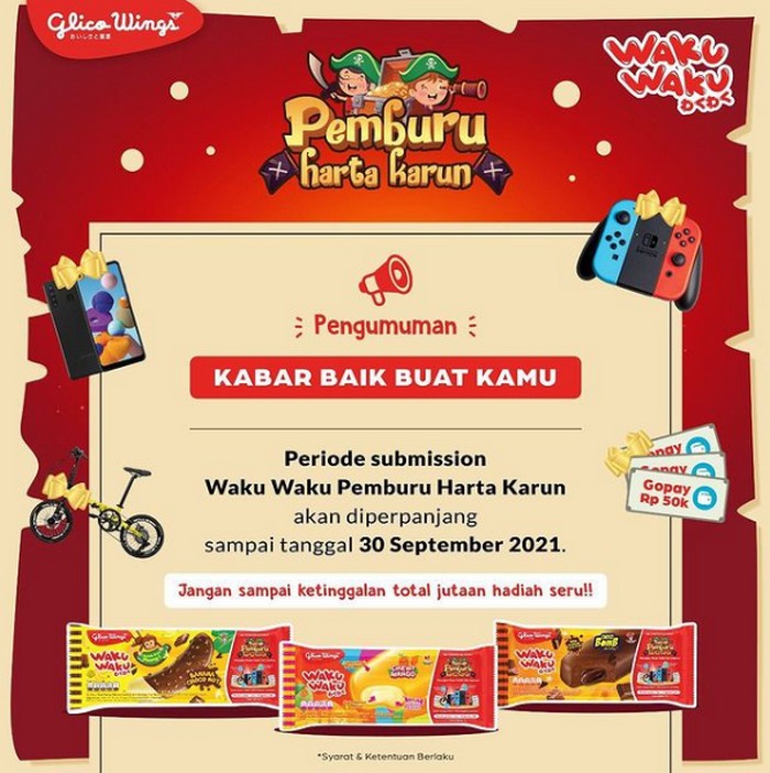 Undian Es Krim Glico Wings Waku-Waku Berhadiah Sepeda, Smartphone, dll