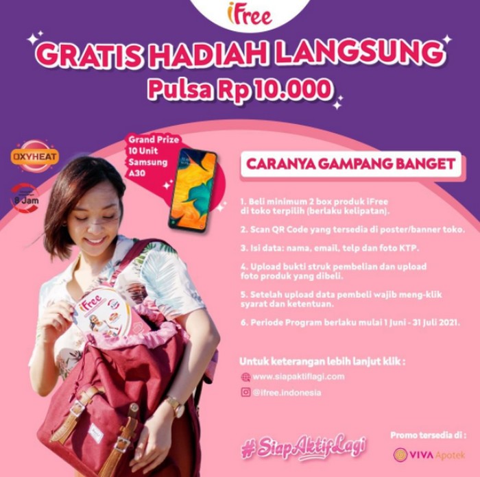 Undian iFree Hadiah Langsung Pulsa 10K & Grand Prize 10 SAMSUNG A30