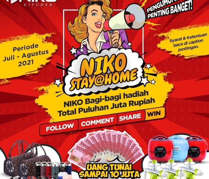 Giveaway Niko Stay@Home Berhadiah Puluhan Juta Untuk 50 Pemenang