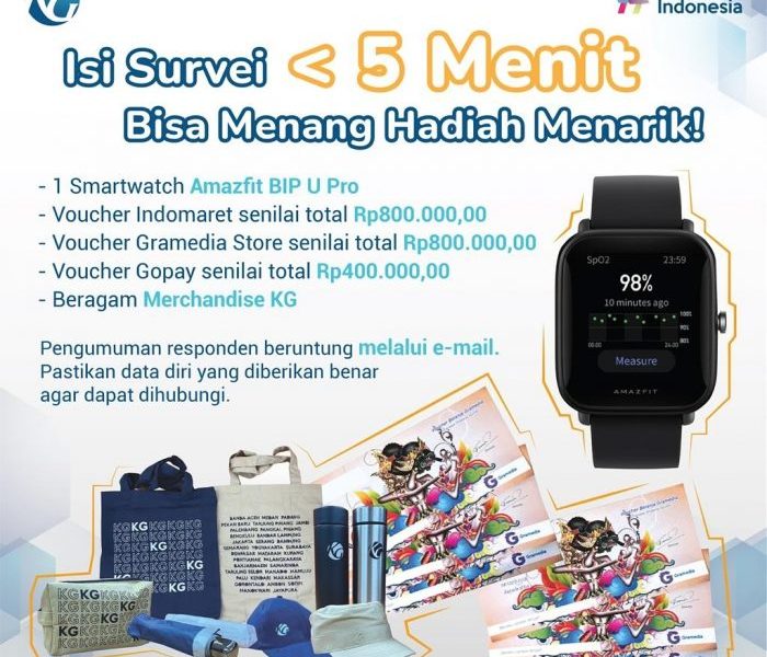 Isi Survey Kesetiaan Kompas Gramedia Berhadiah Amazfit BIP U Pro