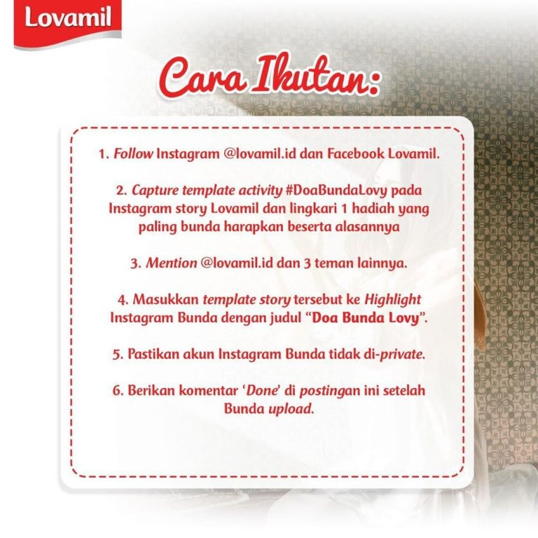 Kuis Doa Bunda Lovy Berhadiah Stroller, Blender, Maxim Set, dan lainnya (2)