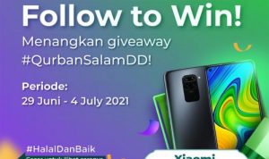 Kuis Follow to Win Qurban Salam DD Berhadiah Xiaomi Redmi Note 9