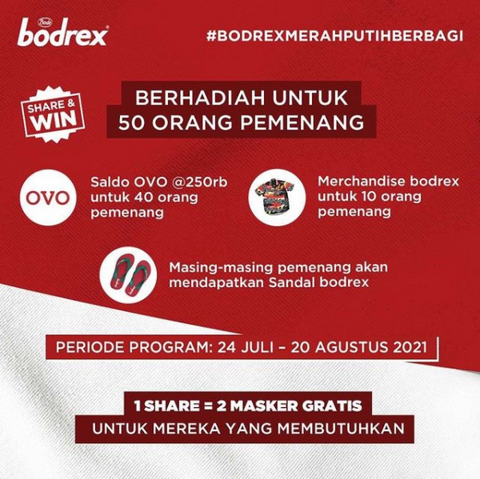 Kuis Share Bodrex Merah Putih Berbagi Hadiah Saldo OVO 10 Juta