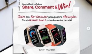 Kuis Share & Komen Berhadiah Huawei Band 6 Buat Lima Orang Pemenang