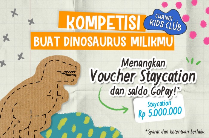 Lomba Buat Dinosaurus Berhadiah Voucher Staycation & Gopay Jutaan