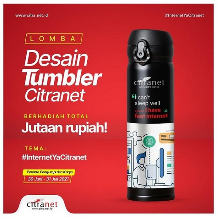 Lomba Desain Tumbler Citranet Berhadiah Uang Tunai Total 1.5 Juta