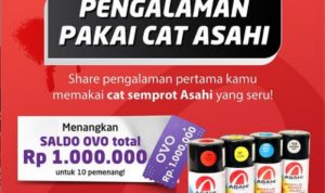 Share Pengalaman Pakai Cat Asahi Berhadiah Saldo OVO Total Rp. 1 Juta