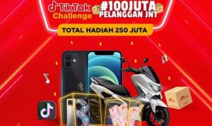 TikTok Challenge 100 JUTA Pelanggan JNT Total Hadiah 250 Juta