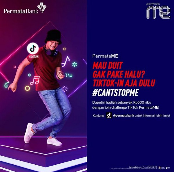 TikTok Challenge Can't Stop ME Permata Bank Hadiah Total 5 Juta Rupiah