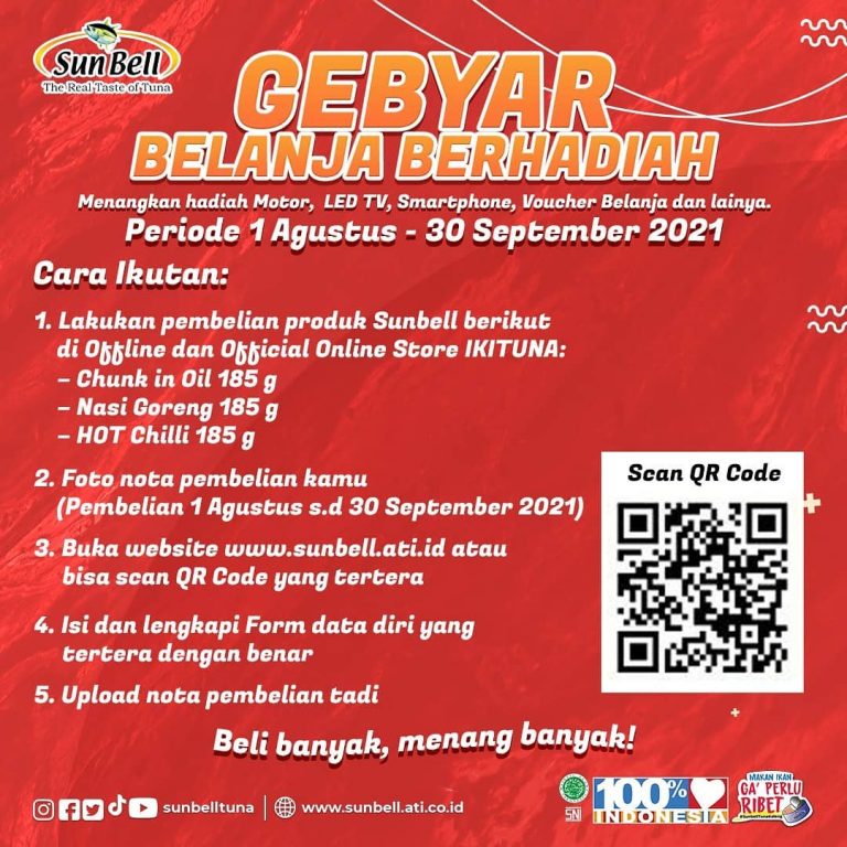 Undian Sun Bell Gebyar Belanja Berhadiah Motor, LED TV, Smartphone, dll