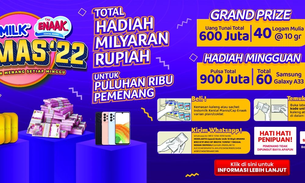 Undian Susu INDOMILK GEMAS 2022 Total Hadiah Milyaran