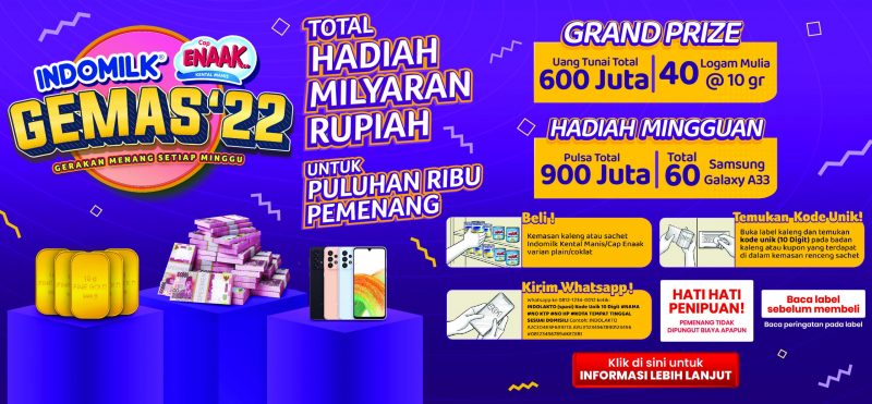 Undian Susu INDOMILK GEMAS 2022 Total Hadiah Milyaran