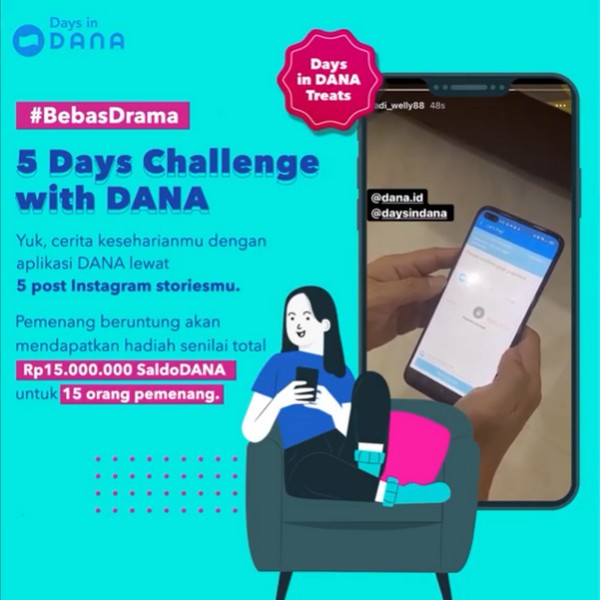 5 Days Challenge With DANA Berhadiah Saldo Total 15 Juta Rupiah
