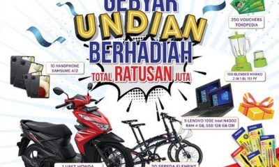 Gebyar Undian GREEBEL Berhadiah Motor, Laptop, HP, Sepeda dan lainnya