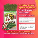 Giveaway Cerita Senasi Ngemil Tao Kae Noi Hadiah Voucher Total 1 Juta