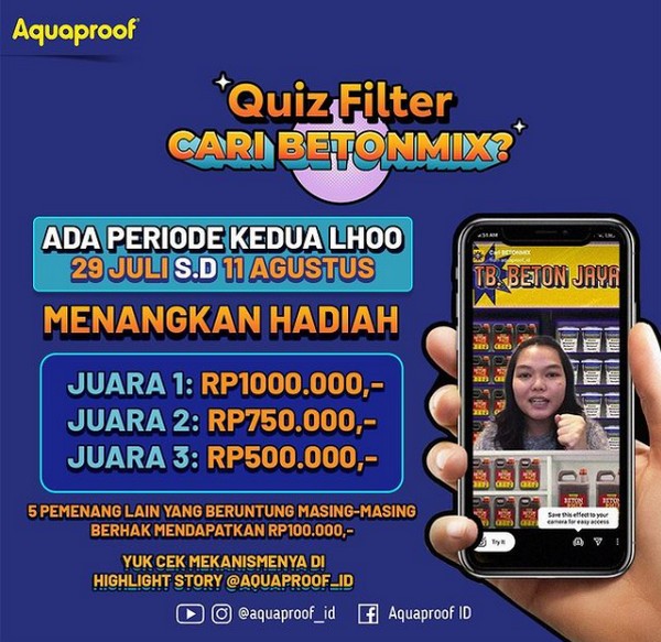 Kuis Filter Instagram Cari Betonmix Total Hadiah Jutaan Rupiah