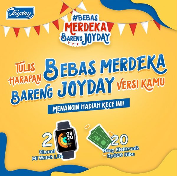 Kuis IG Bebas Merdeka Joyday Hadiah Mi Watch Lite & Saldo Gopay 4 Juta