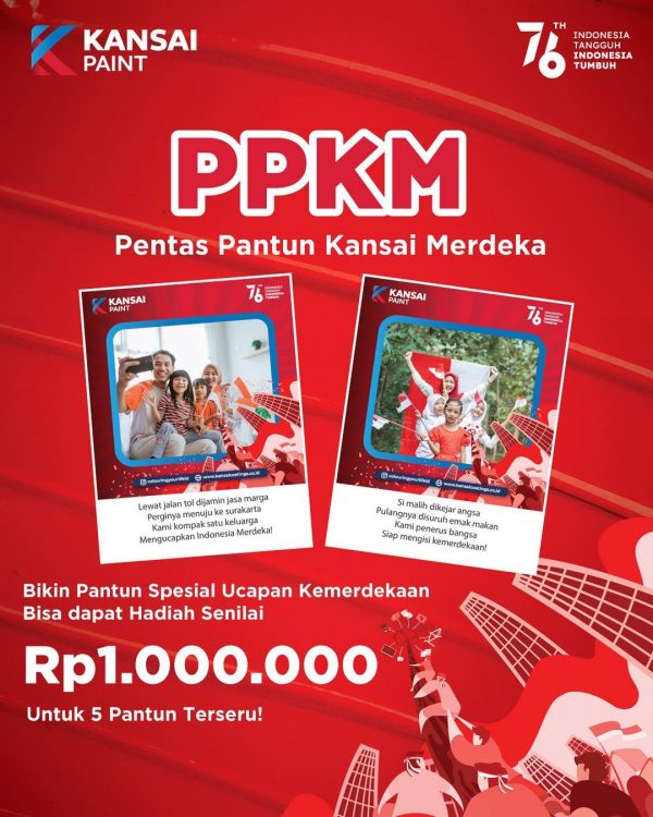 Kuis Pentas Pantun Kansai Merdeka Hadiah Total 1 Juta Rupiah