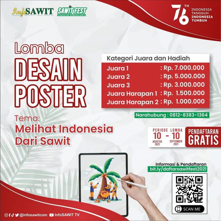 Lomba Desain Poster Sawit Fest Total Hadiah 76 Juta
