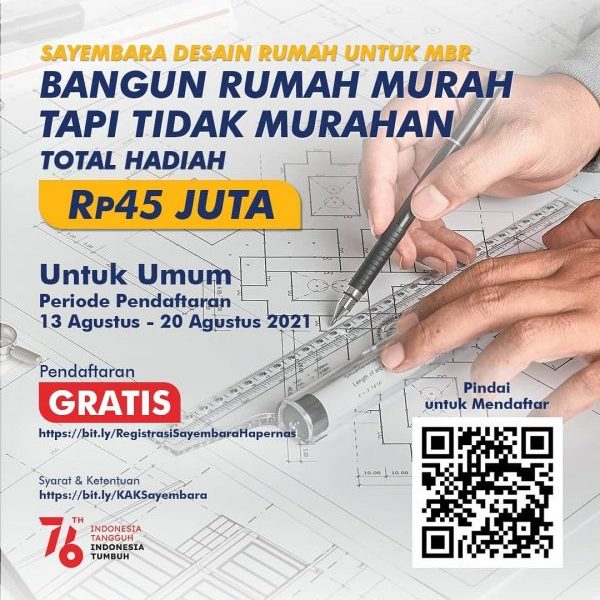 Lomba Desain Rumah Untuk MBR Total Hadiah 45 Juta dari Bank BTN