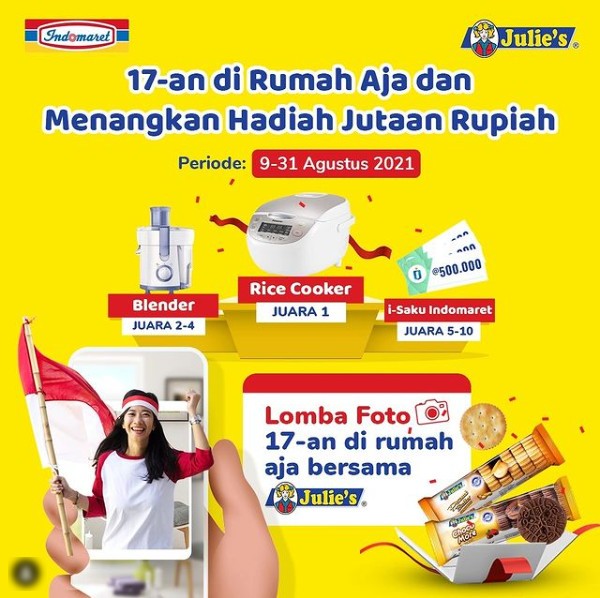 Lomba Foto 17-an Di Rumah Bareng Julie's Hadiah Rice Cooker, Blender, dll