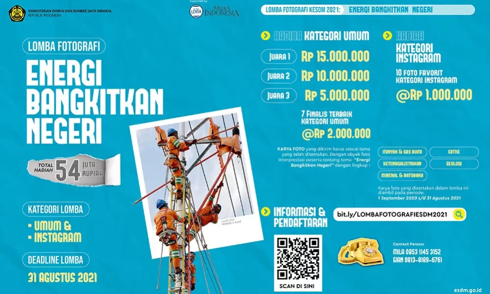 Lomba Foto Energi Bangkitkan Negeri Total Hadiah 54 Juta dari KESDM
