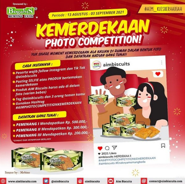 Lomba Foto Kemerdekaan AIM Biscuits Hadiah Uang Total 1 Juta Rupiah