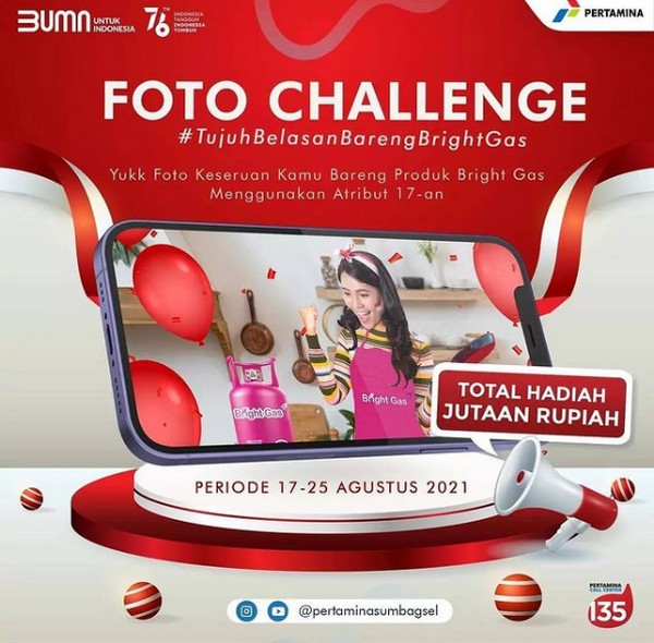 Lomba Foto Tujuh Belasan Bareng Bright Gas Total Hadiah Jutaan Rupiah