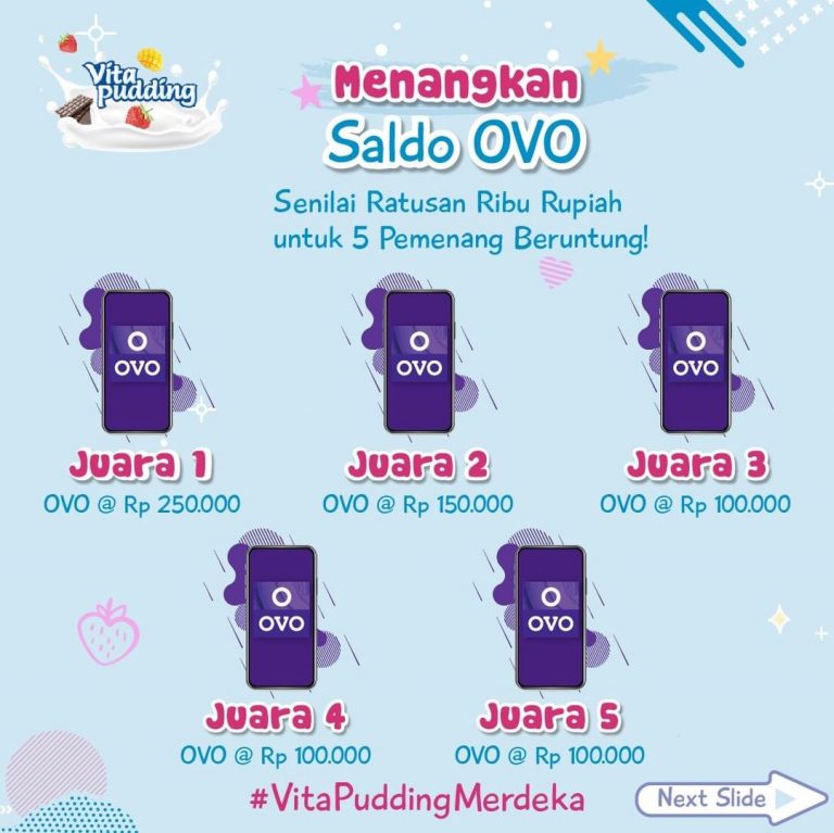 Lomba Foto Vita Pudding Merdeka Hadiah Saldo OVO Untuk 5 Pemenang