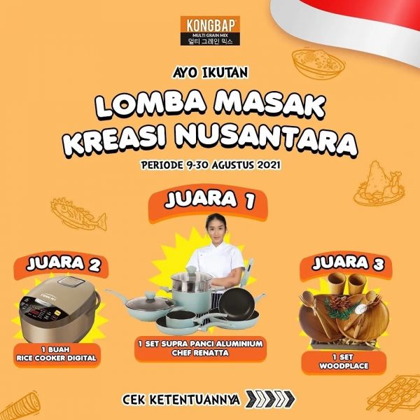 Lomba Masak Kreasi Nusantara Berhadiah Set Alat Masak, Rice Cooker, dll (1) Lomba Masak Kreasi Nusantara Berhadiah Set Alat Masak, Rice Cooker, dll