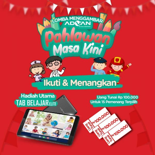 Lomba Menggambar Pahlawan Berhadiah Tab Belajar Elite & Uang 1.5 Juta