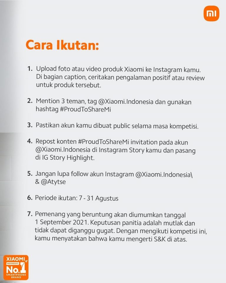 Lomba Review Proud to Share Mi Berhadiah 3 Unit Smartphone Xiaomi (2)