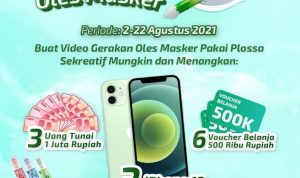 Lomba Video Gerakan Oles Masker Hadiah 3 iPhone, Uang & Voucher