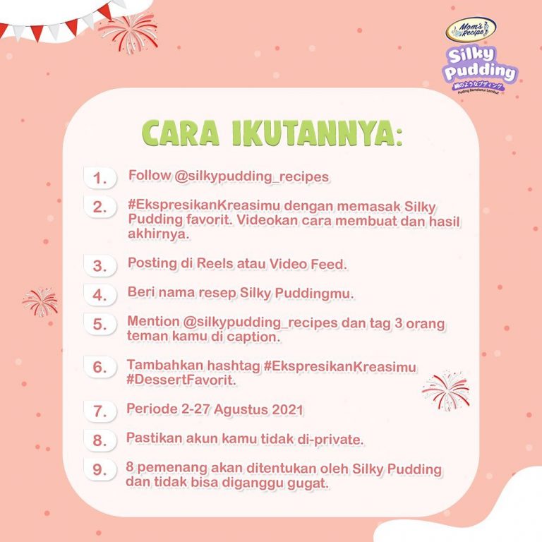 Lomba Video Kreasi Silky Pudding Berhadiah Kulkas, Blender, OVEN, dll