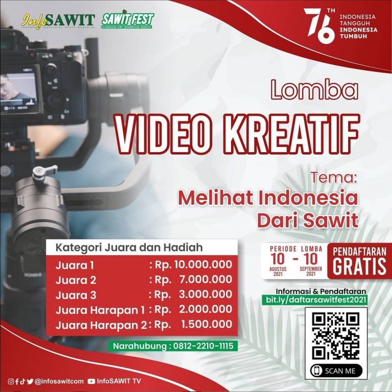 Lomba Video Kreatif Sawit Fest Total Hadiah 76 Juta