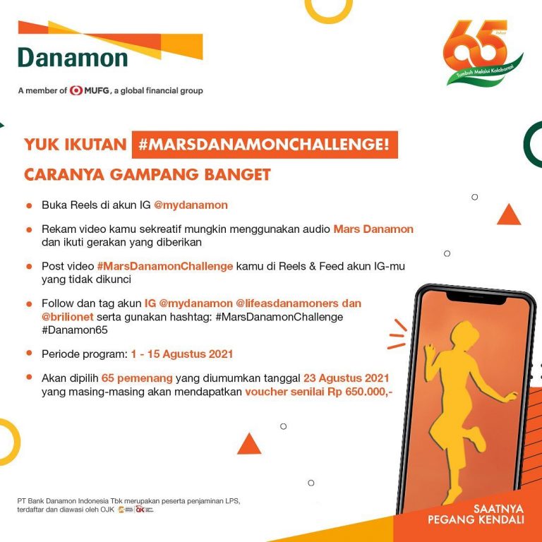 Lomba Video Mars Danamon Berhadiah Voucher Total Lebih dari 42 JUTA