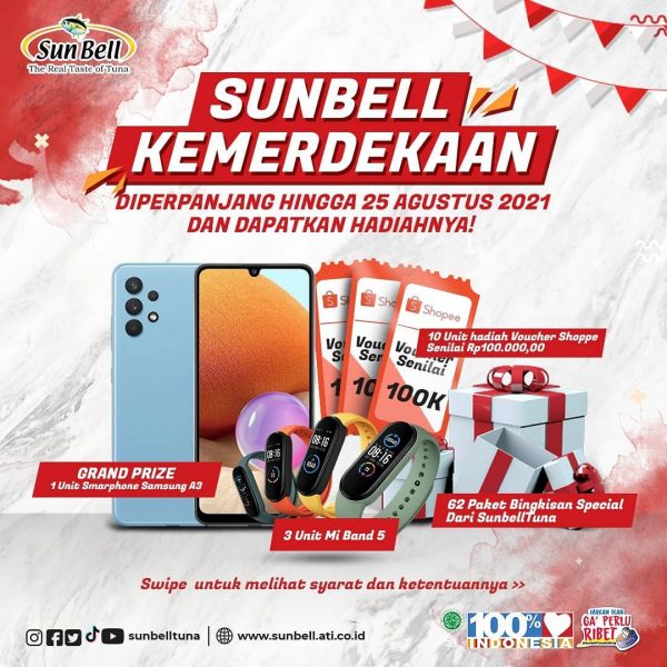 Lomba Video Reels Bareng Sunbell Berhadiah Samsung A3, Mi Band 5, dll