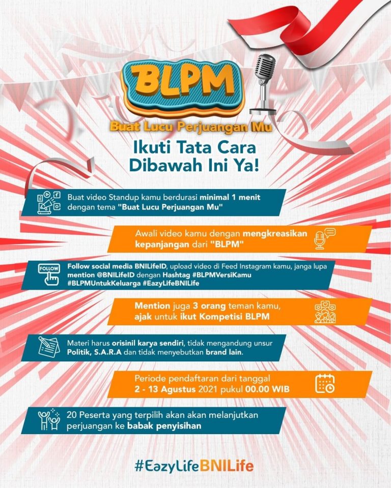 Lomba Video Standup Comedy BNI Life Berhadiah Total 10 Juta Rupiah