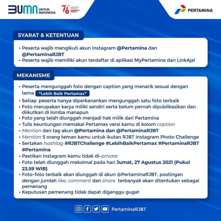 Lomba Foto Instagram Lebih Baik Pertamax Total Hadiah 5 Juta Rupiah