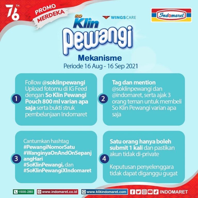 Promo SoKlin Pewangi di Indomaret Berhadiah iPhone 12, i.saku 25 Juta, dll