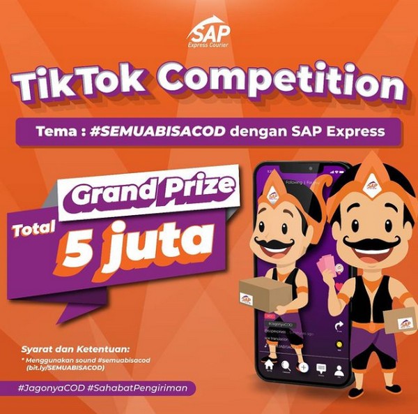 TikTok Challenge Semua Bisa COD SAP Express Total Hadiah 5 Juta Rupiah