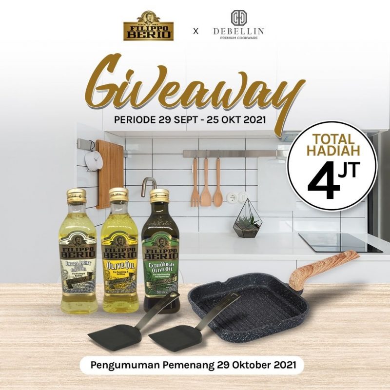 Giveaway Filippo Berio x Debellin Total Hadiah 4 Juta Rupiah