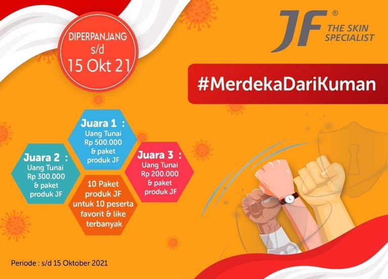 Giveaway Merdeka Dari Jerawat Berhadiah Uang 1 Juta & Produk JF