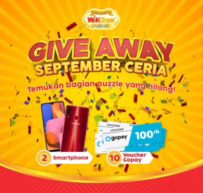 Giveaway September Ceria Berhadiah 2 Smartphone & 10 Voucher Gopay